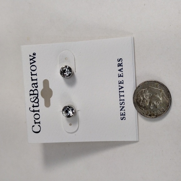 Croft & Barrow Silver tone Round Crystal Stud Earrings | 2/$30 | Fashion Jewelry - Picture 6 of 8